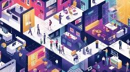 Diverse business sectors benefiting from analytics represented by professionals
