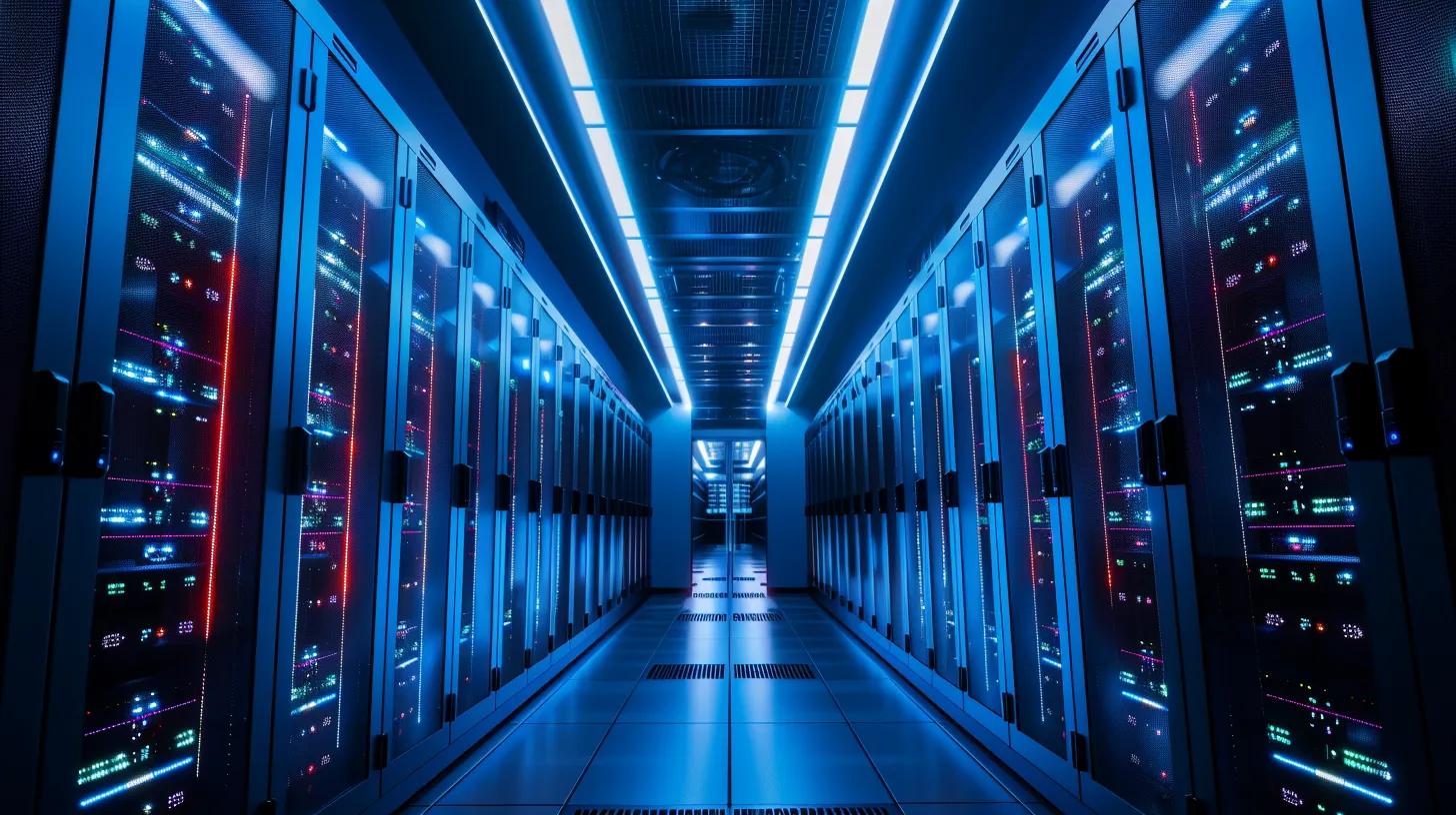 Secure data center illustrating robust data protection measures and security protocols